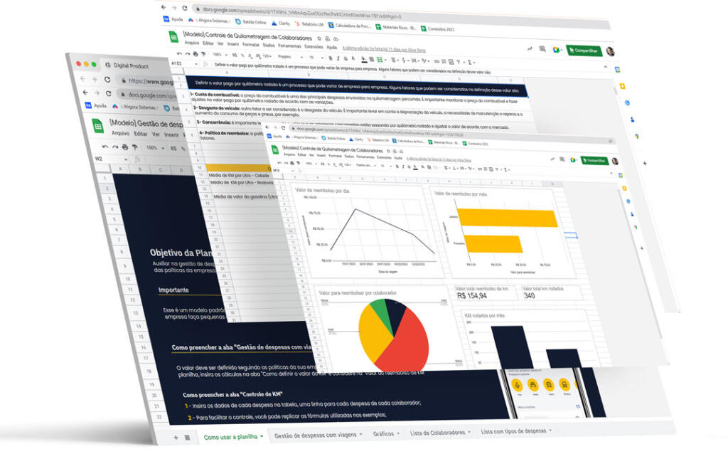 Paytrack Planilha Controle de Quilometragem de Colaboradores